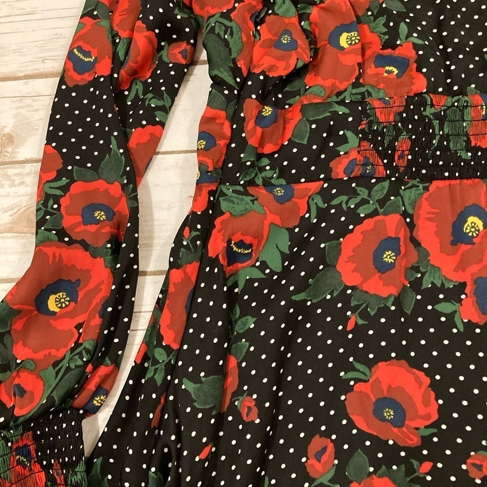 FREE PEOPLE MORNING LIGHT DRESS BLACK COMBO SIZE 8 - Picture 9 of 13